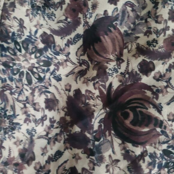 LA Threads Boho Floral Embroidered Peasant Top Flared Sleeves Hi Low Hem Size M - Picture 9 of 13